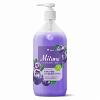 GRASS Крем-мыло жидкое увлажняющее "Milana черника в йогурте" 1л /6шт 126301